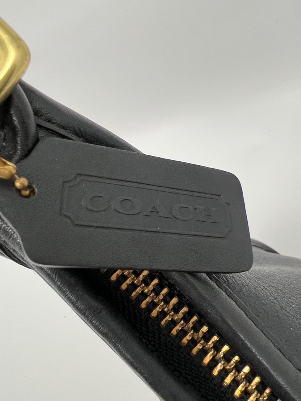Vintage Coach Janice’s Legacy shoulder bag Black Glove Tanned Leather 9950 - Picture 7 of 16